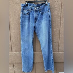Cinch Straight Fit Straight Leg Blue Denim Jeans Men's Regular Size 34x34
